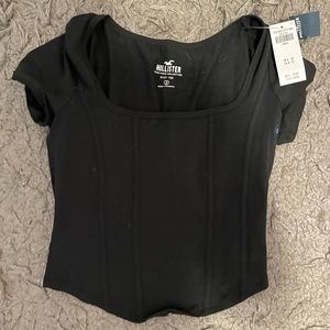 Black Hollister Must Have Baby Tee Small